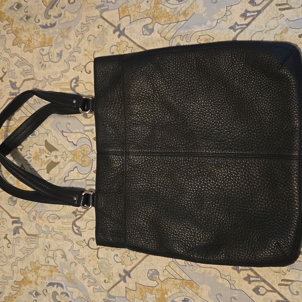 Cole Haan Black Leather Tote - Picture 3 of 16